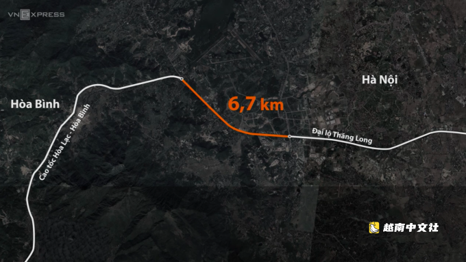 連接昇龍大道與河內-和平高速公路的道路預計6月30日前通車