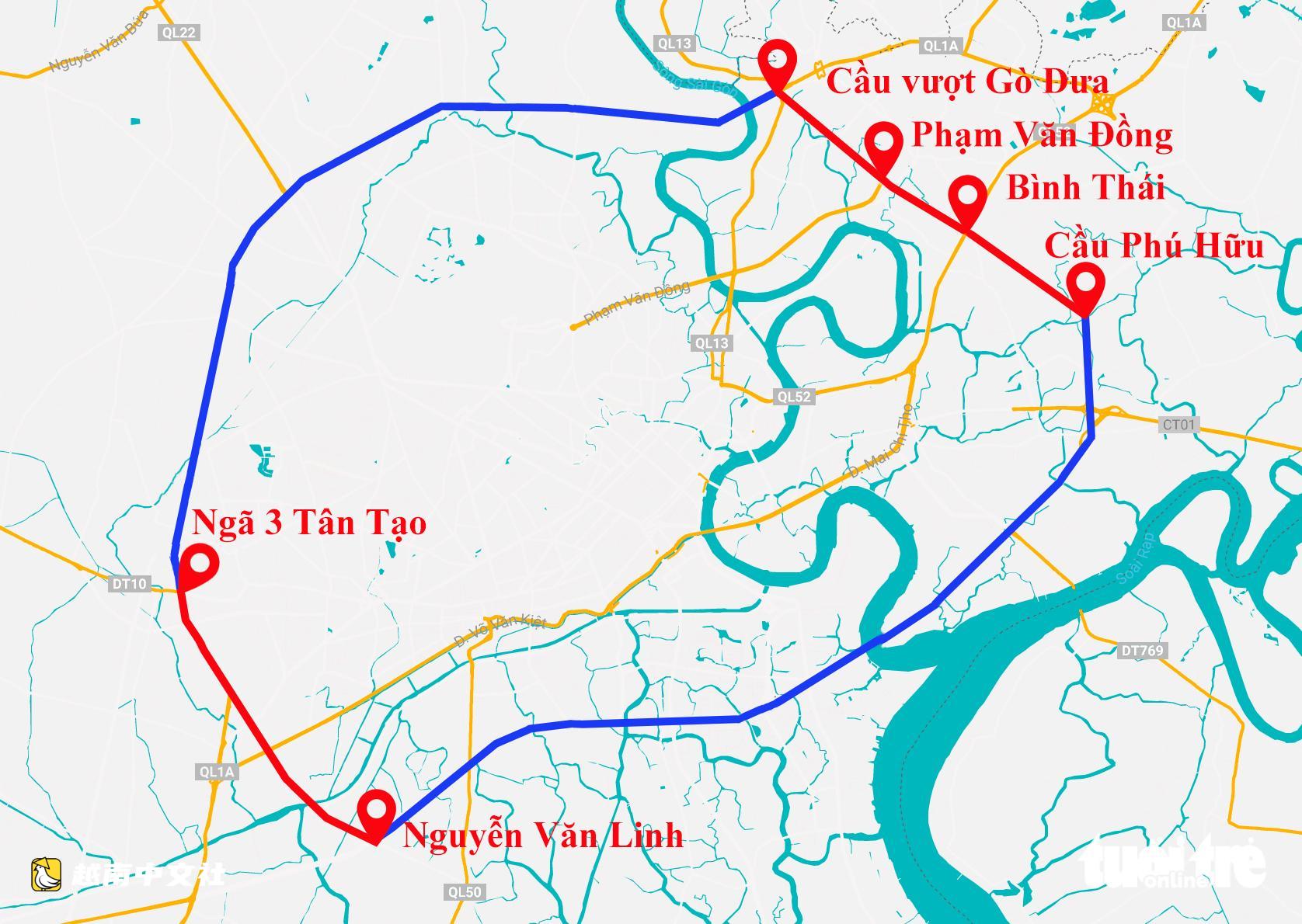 胡志明市第2環路2.7公里段重啟,停工5年多後機械轟鳴