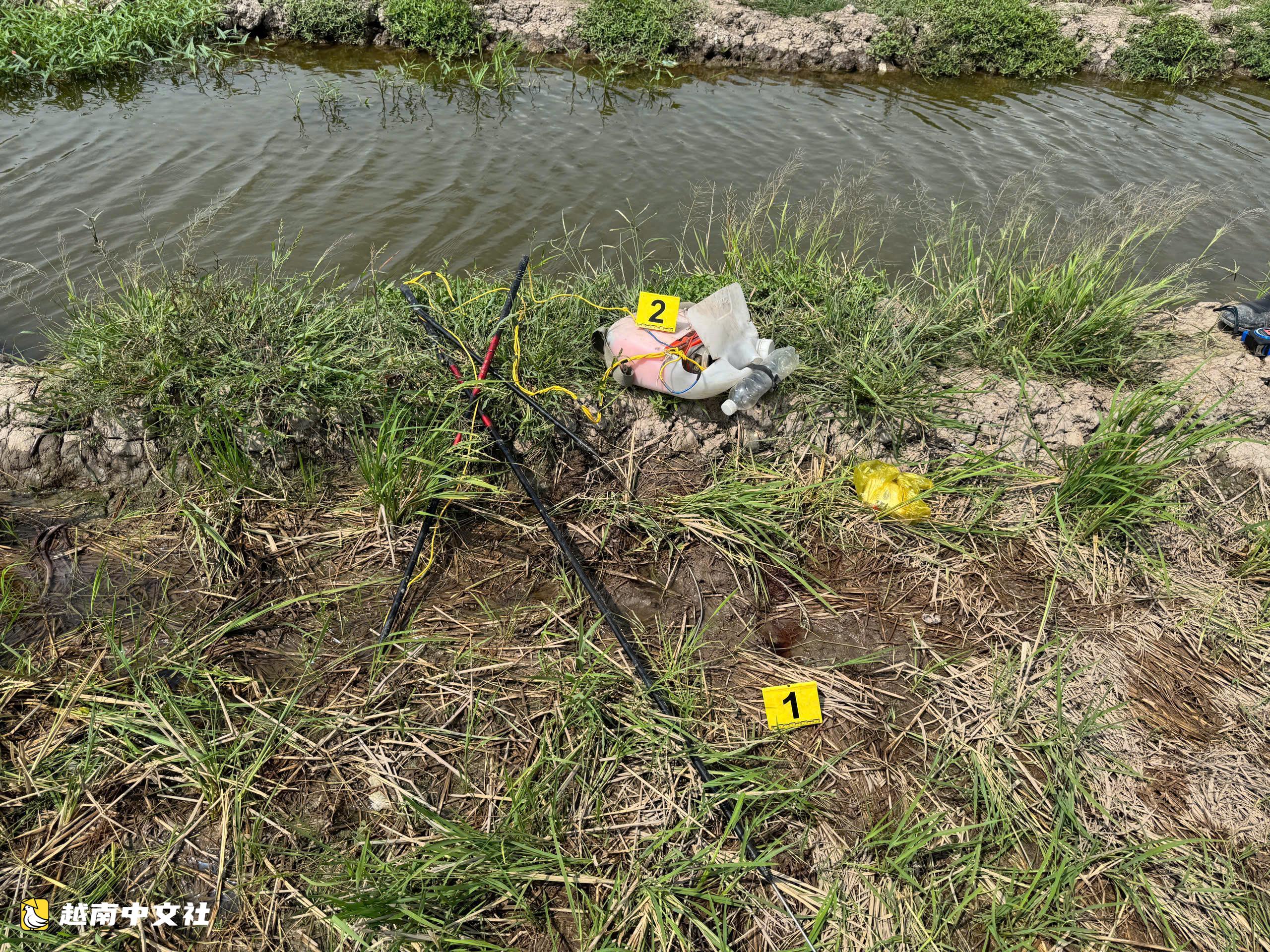 越南警方調查一名男子疑似使用電魚設備死亡事件