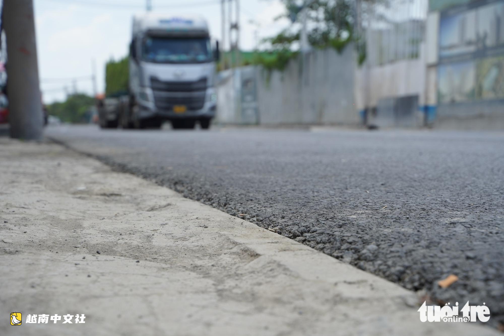 越南濱藝路修繕完工,路面保持原高