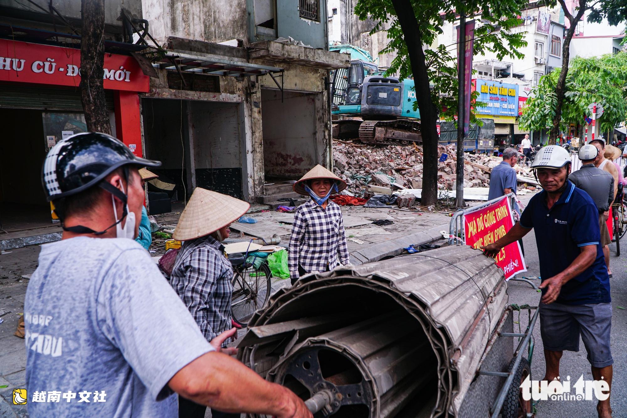 越南河內阮廌街沿街房屋拆除以建設2.5環線