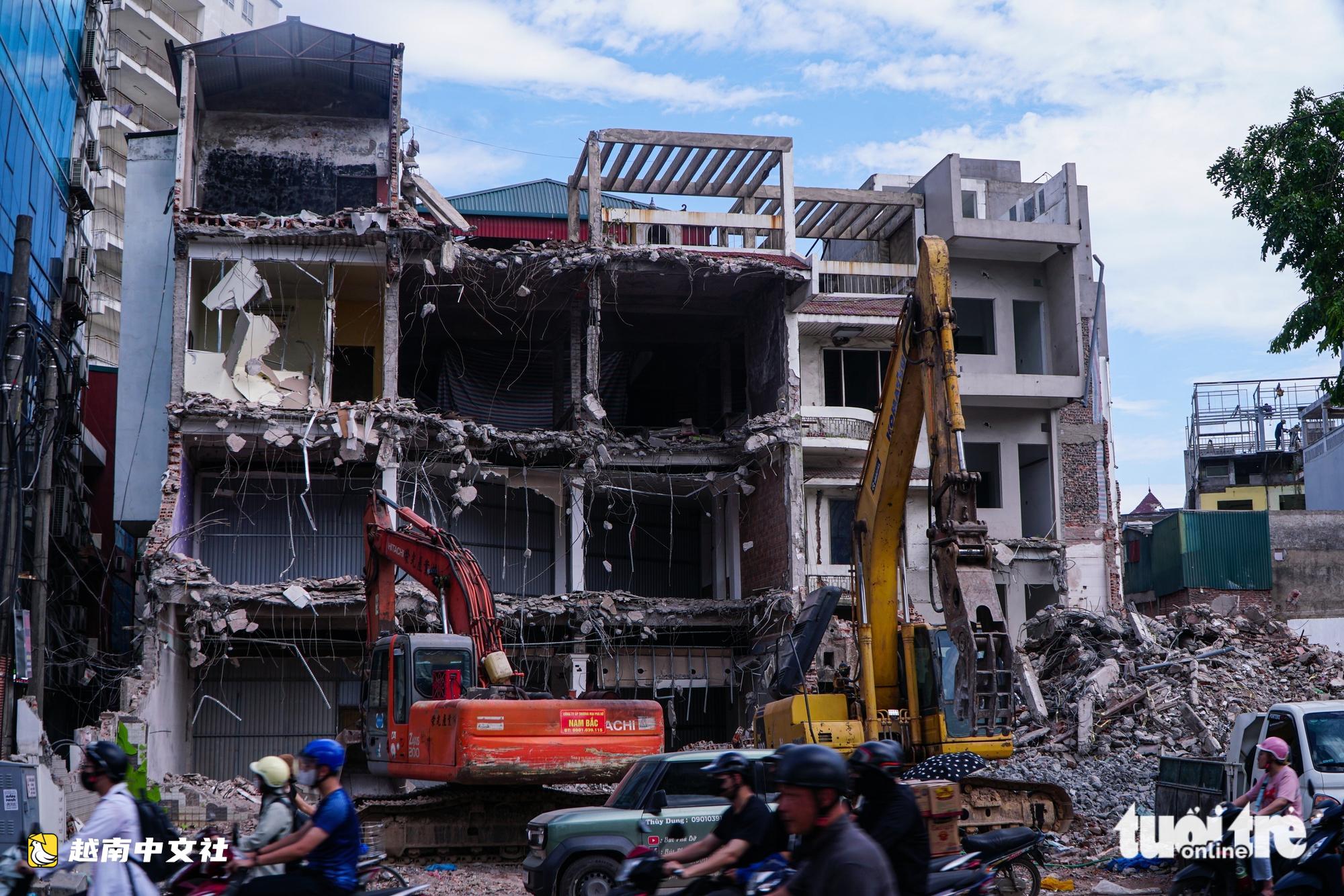 越南河內阮廌街沿街房屋拆除以建設2.5環線