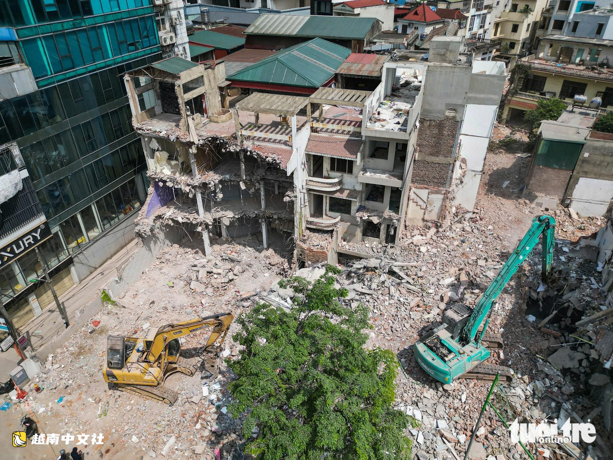 越南河內阮廌街沿街房屋拆除以建設2.5環線