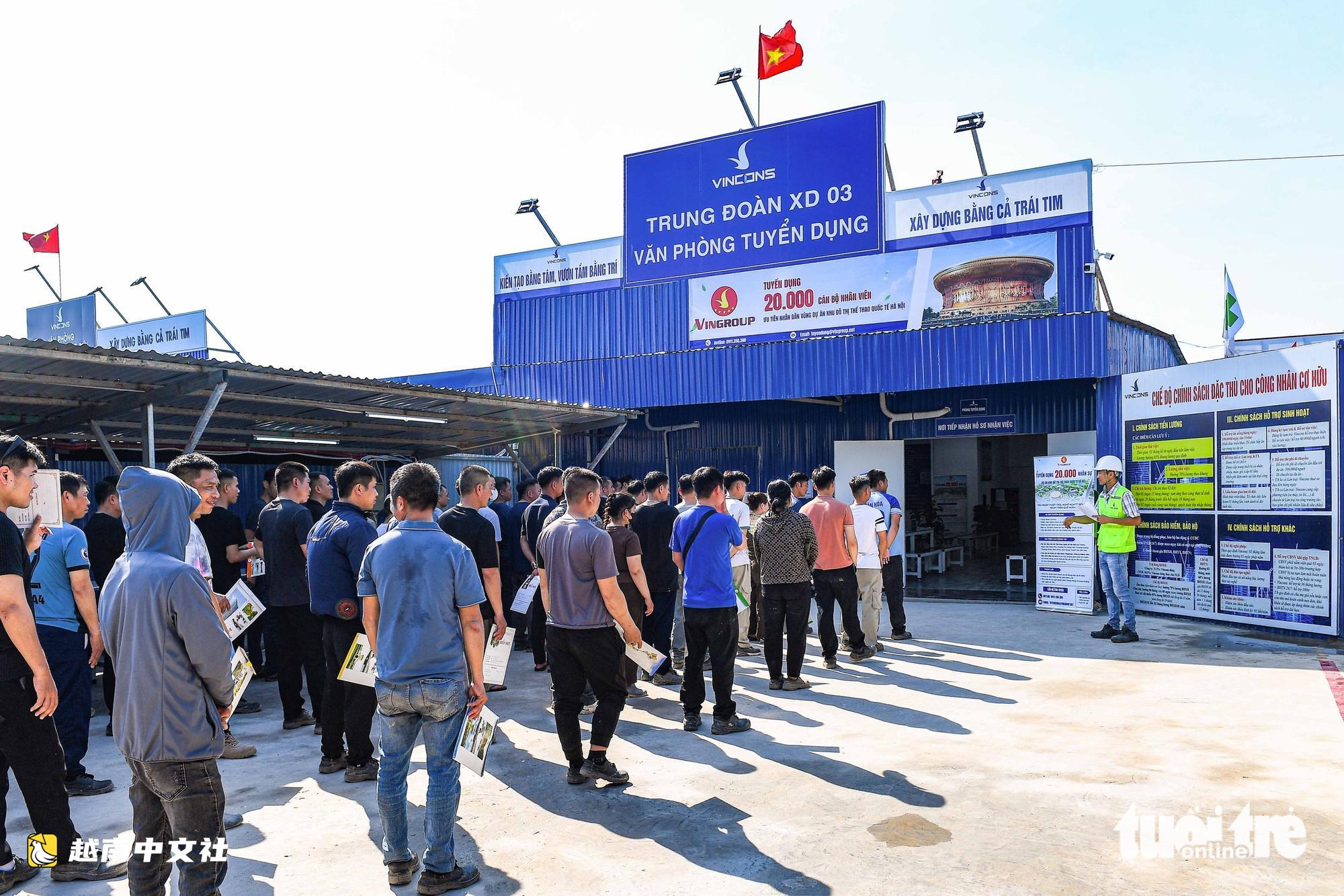 越南河內：優先安排當地民眾在全球最大體育場工地就業