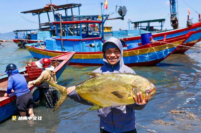 越南河靜省漁民捕獲超過一噸金鯧魚
