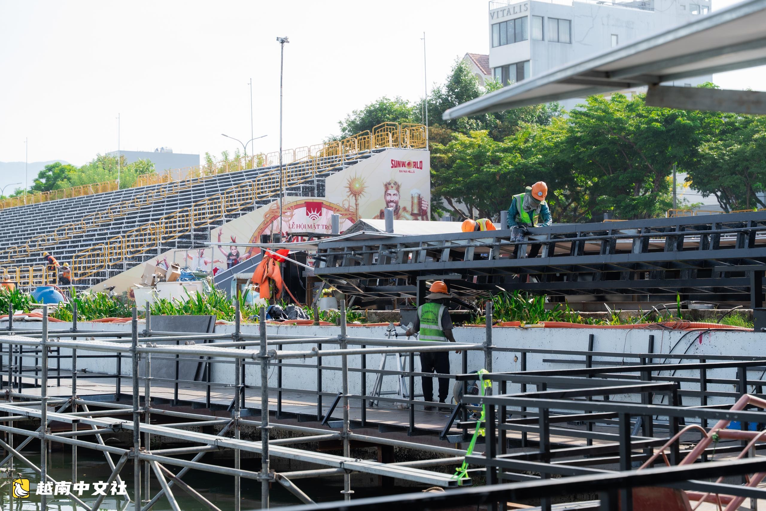近距离探访2026年越南岘港国际烟花节巨型舞台开幕前夕