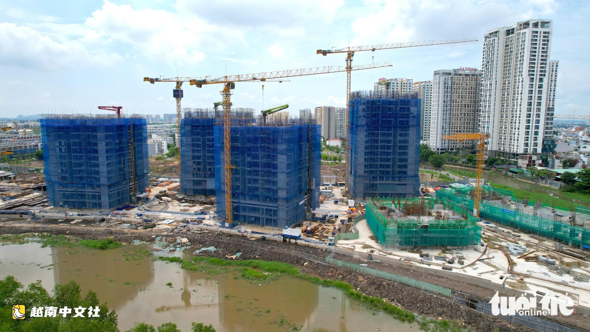 越南安富立交周邊多個房地產項目正加緊建設 | 無人機航拍系列