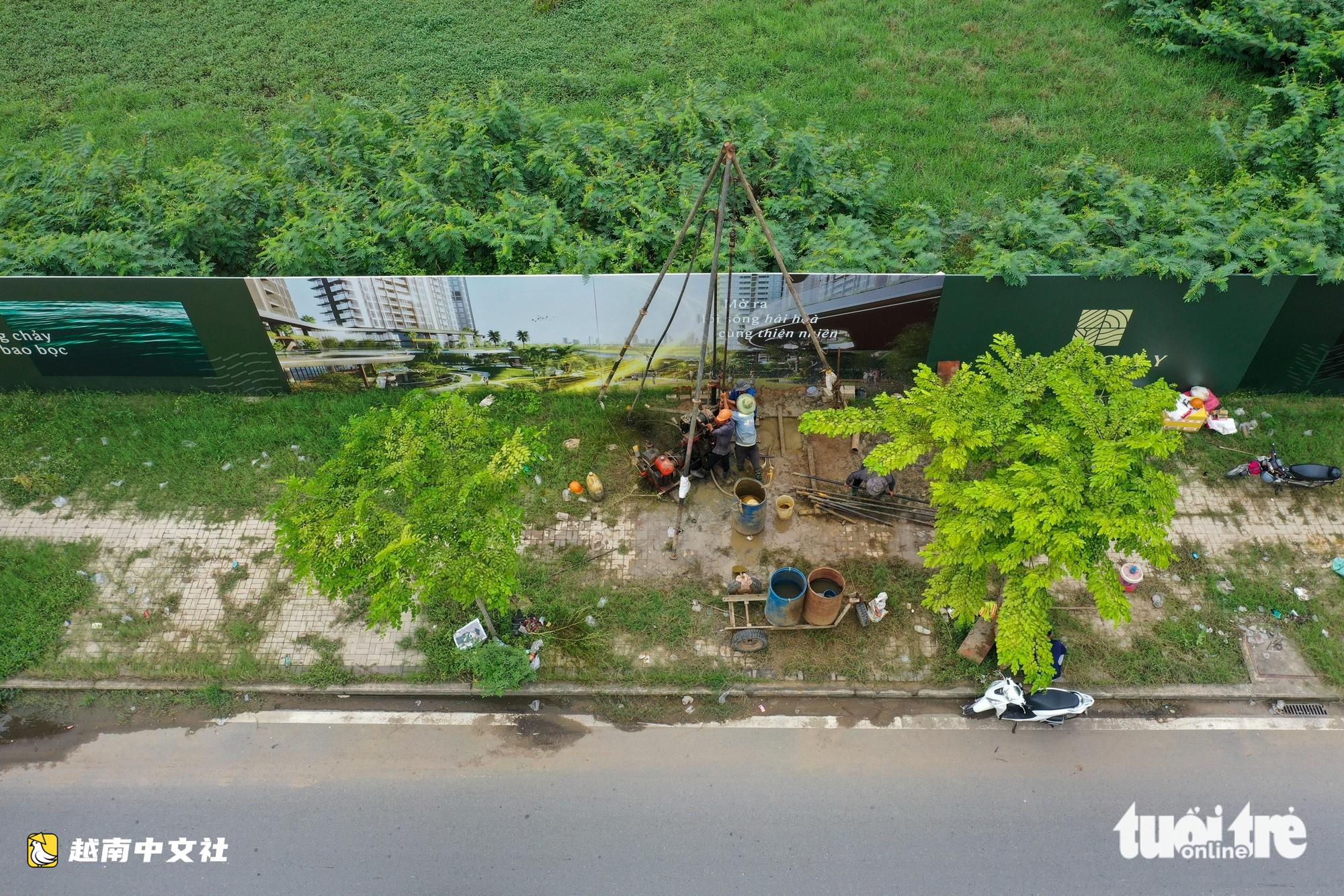 直击越南守添-隆城地铁70-80米深地质钻探现场