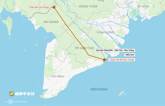 越南西部橫向高速公路缺少超過300萬立方米沙子