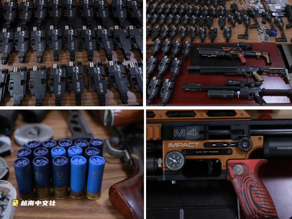 越南警方在胡志明市和同奈省搗毀兩處大規模非法軍用武器生產窩點