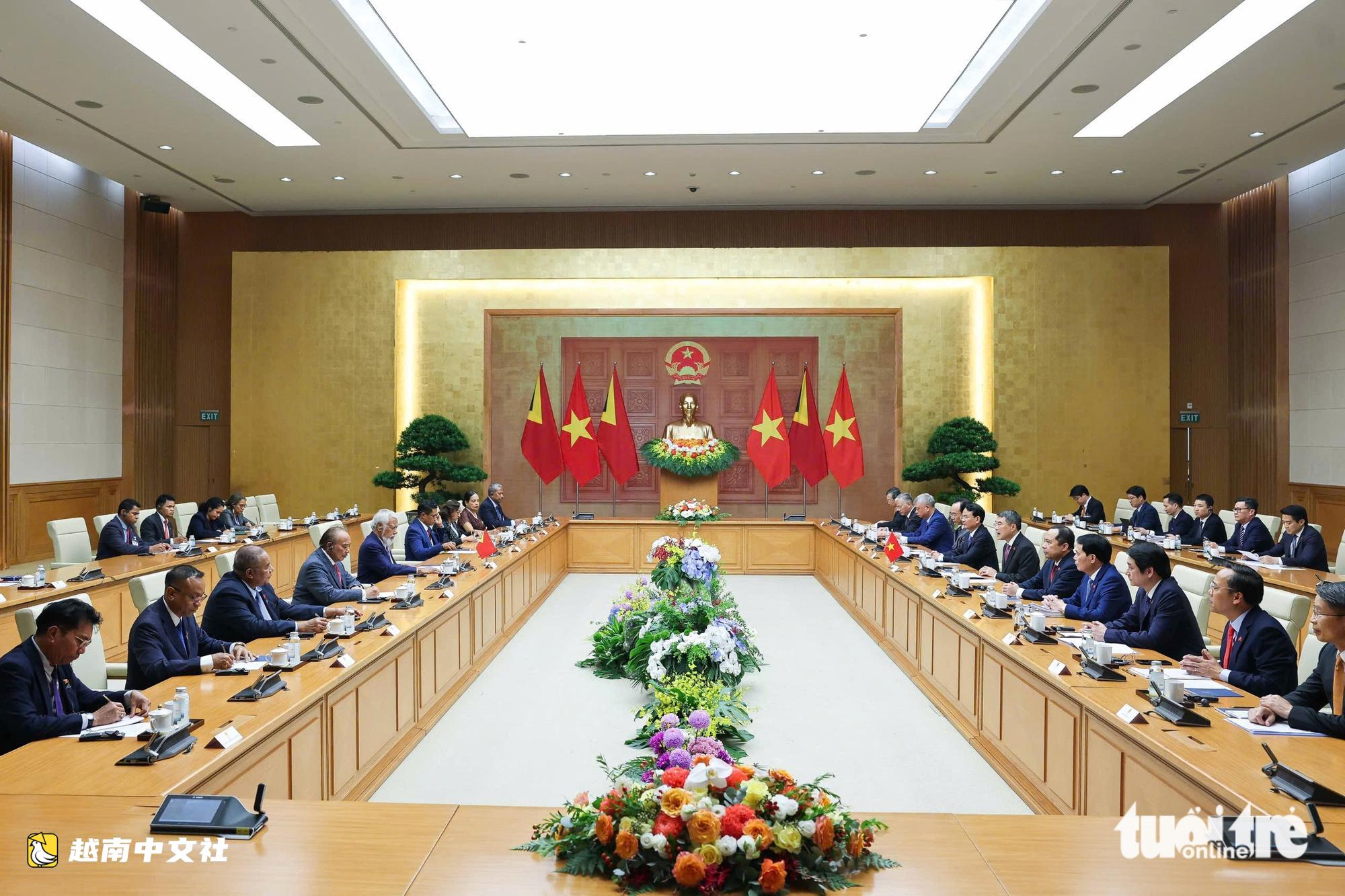 越南總理黎明興迎接並同東帝汶總理會談