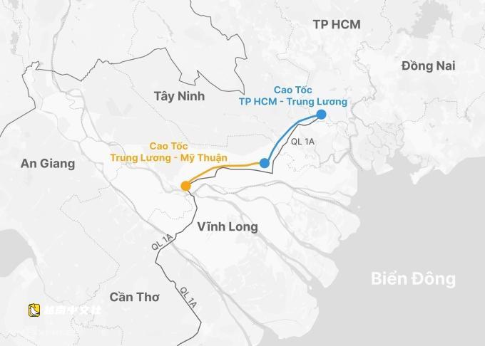 越南胡志明市-忠良-美順高速公路擴建受阻,涉及超100公頃土地