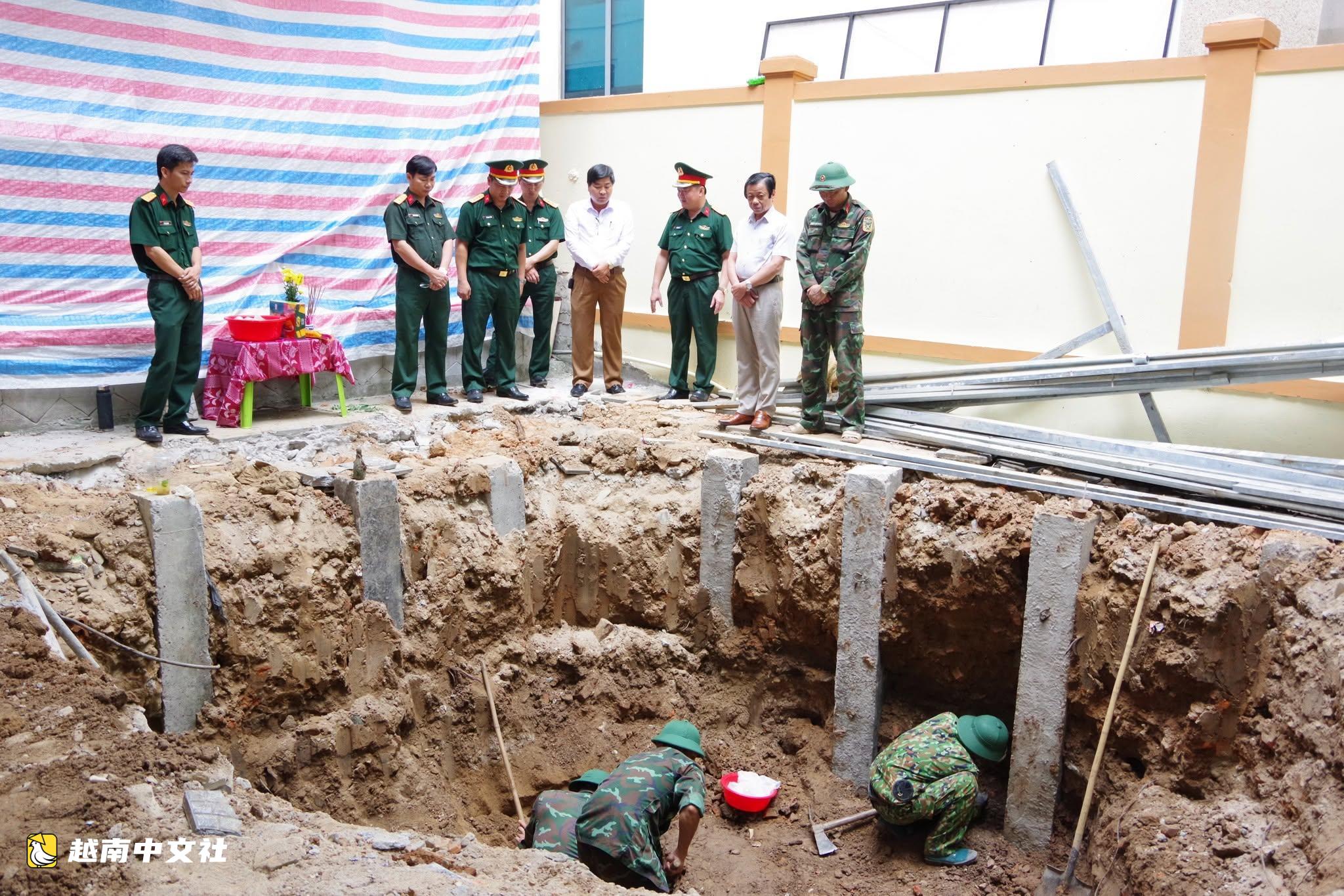 越南石漢河醫院工地發現4具烈士遺骸