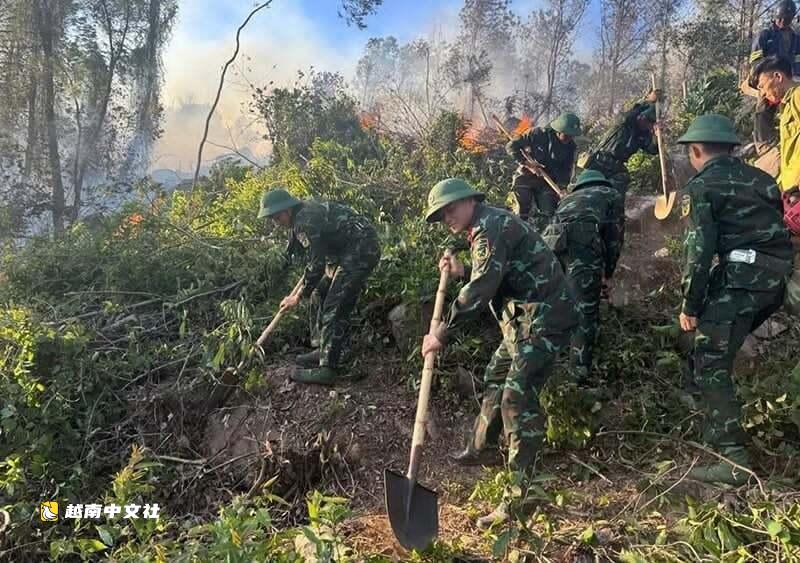 越南清化省森林火災導致3萬戶家庭停電