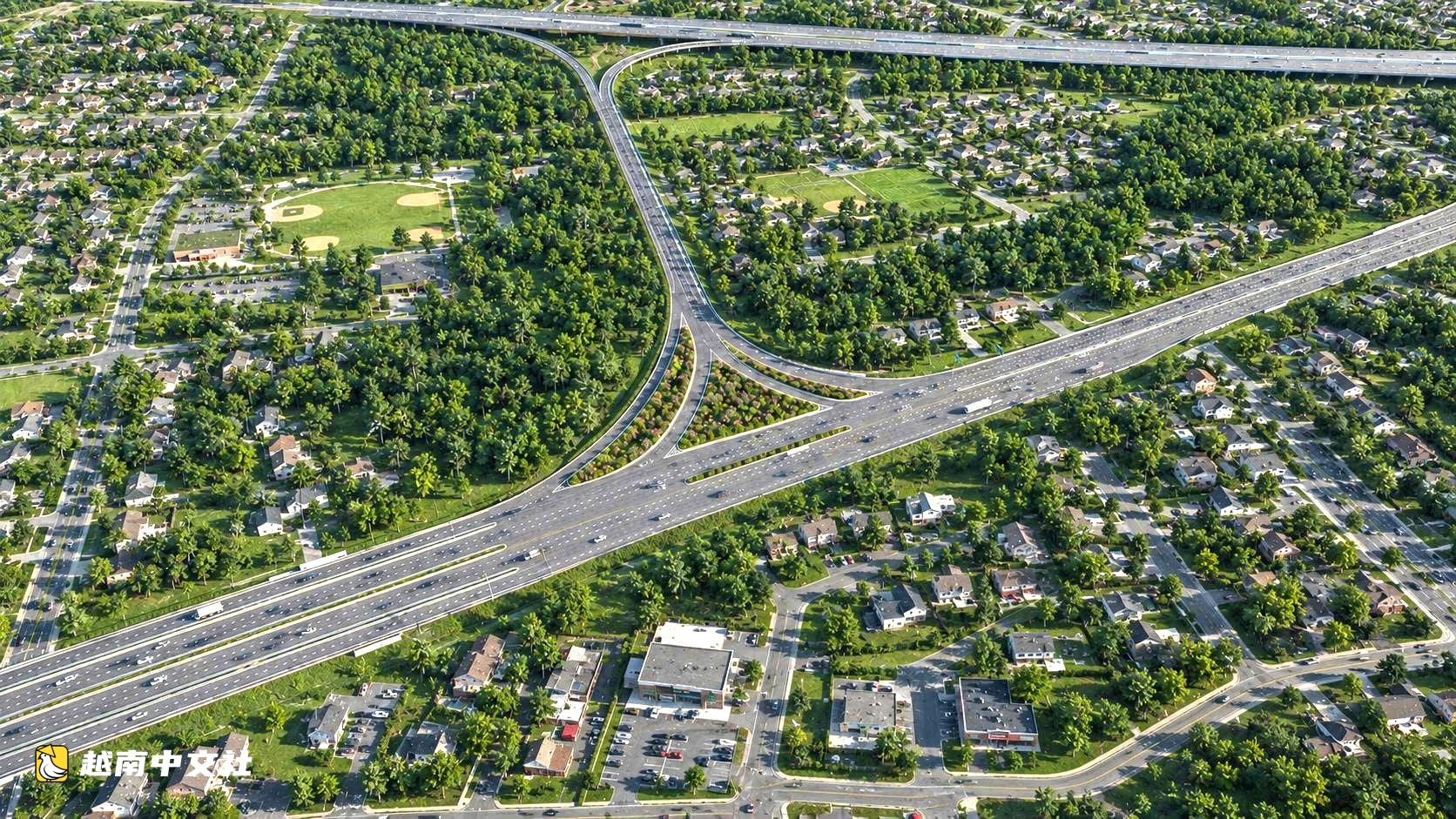 越南同奈市阮有景大道如何連接濱江路與高速公路?