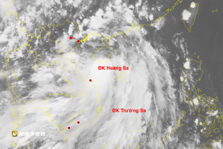 越南臺風梅薩克可能在東北部造成500毫米以上降雨