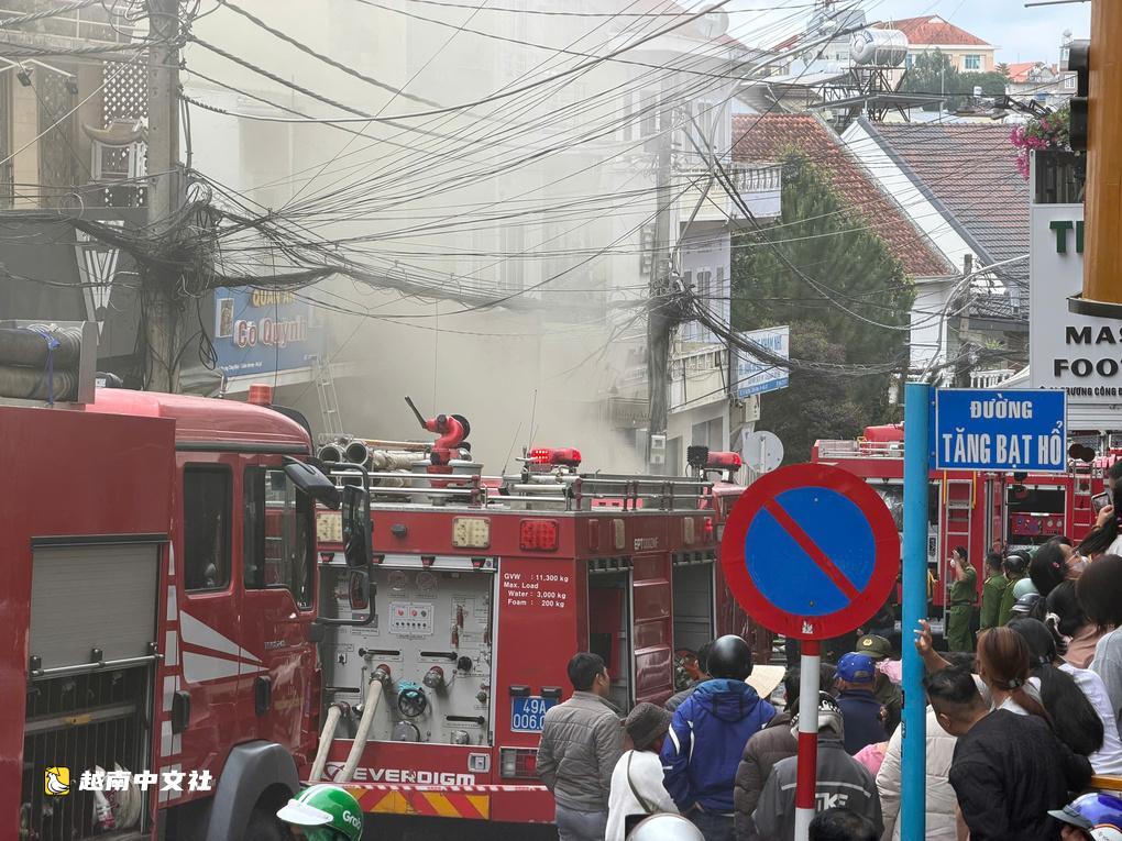 越南大叻市中心發生火災,一人死亡
