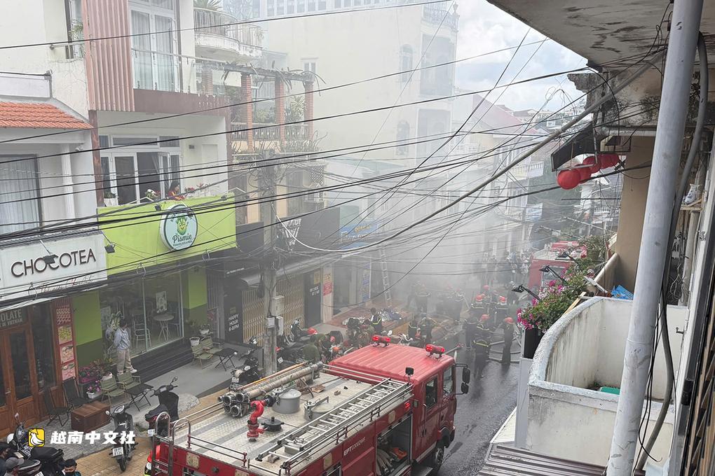 越南大叻市中心發生火災,一人死亡