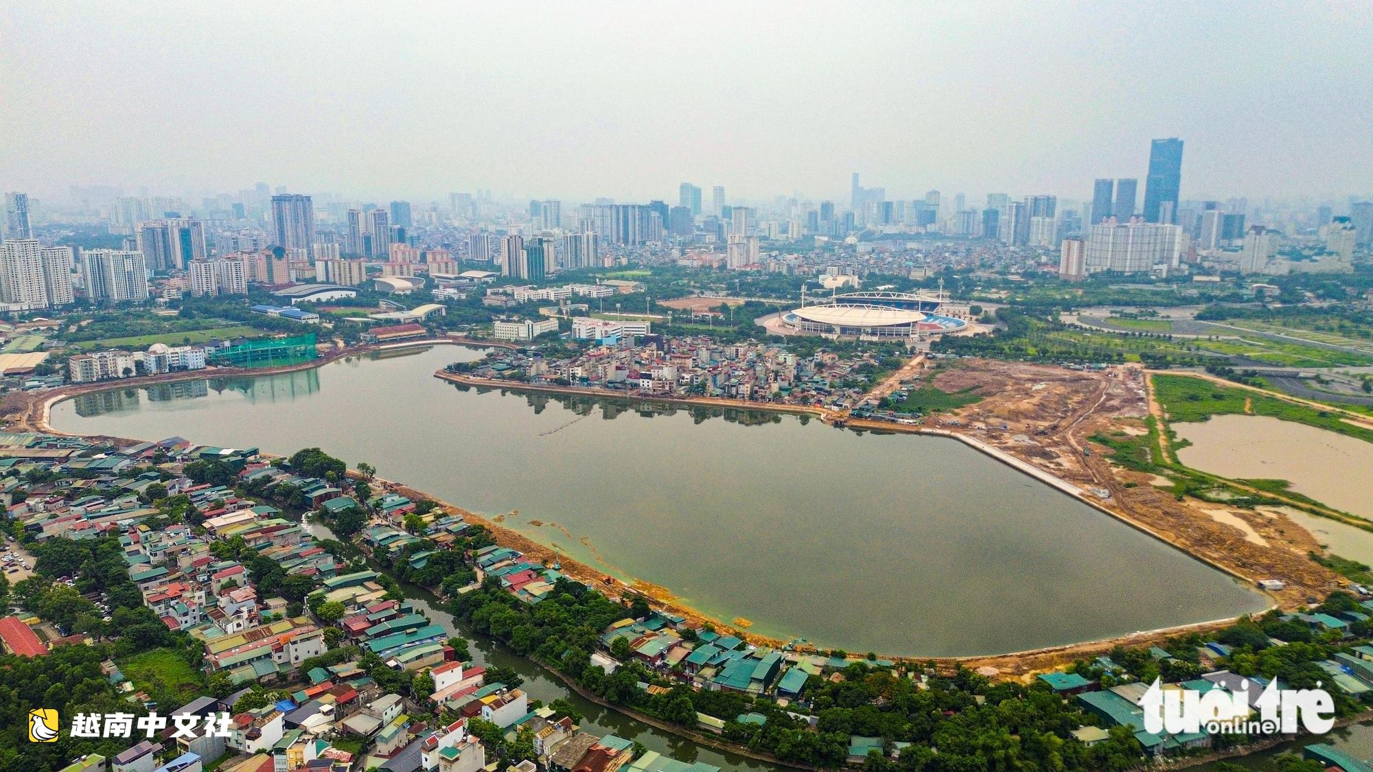 越南河內5個急建調蓄池全景:已準備就緒防澇
