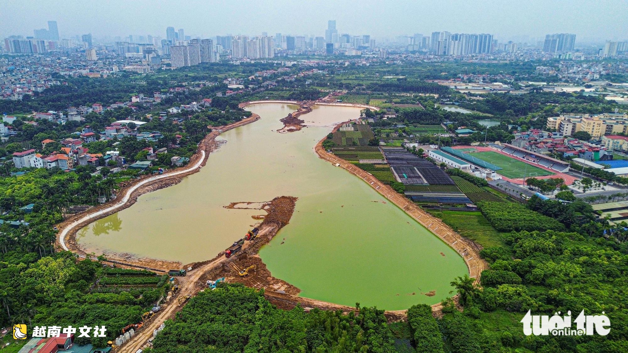 越南河內5個急建調蓄池全景:已準備就緒防澇