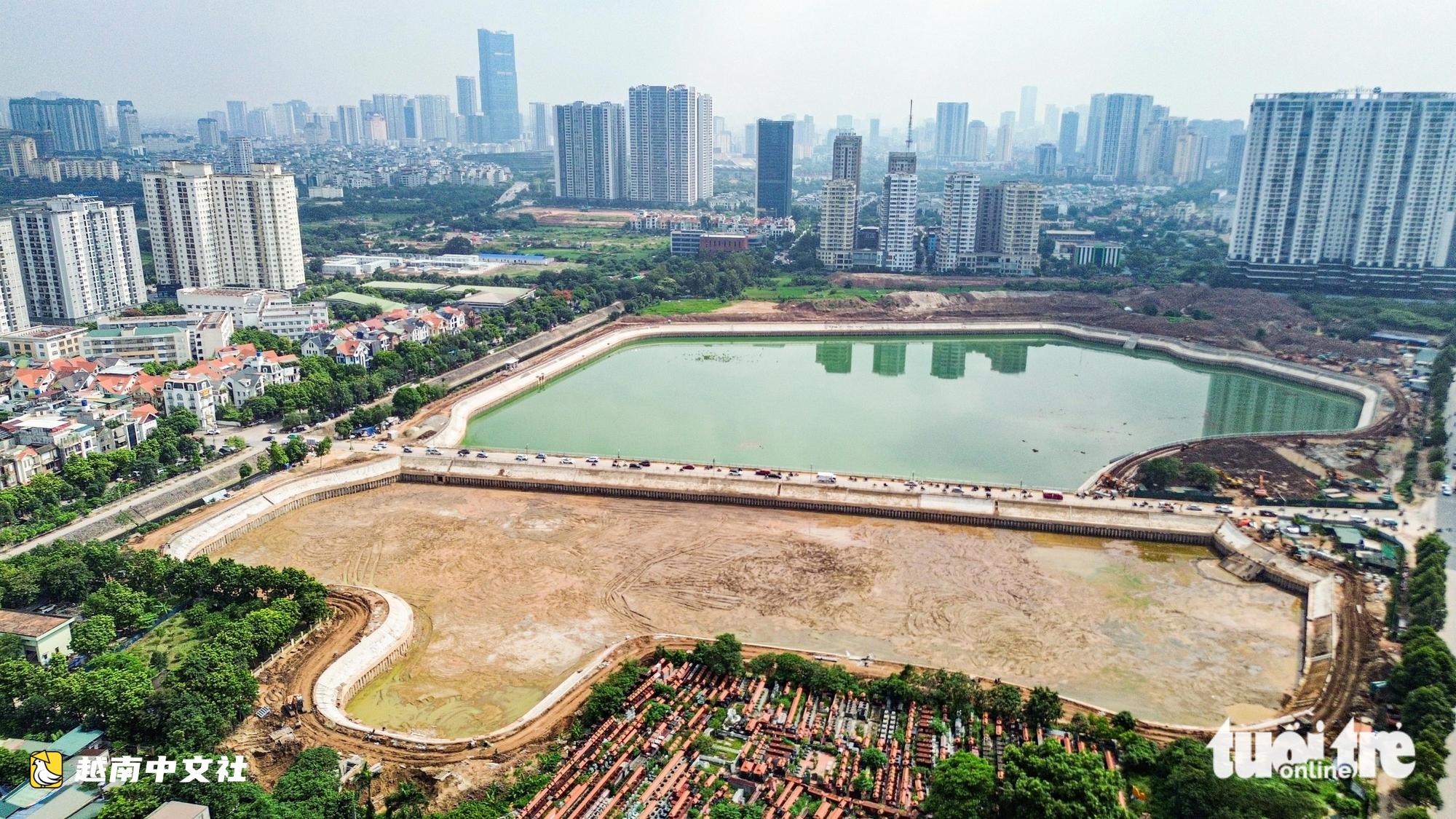 越南河內5個急建調蓄池全景:已準備就緒防澇
