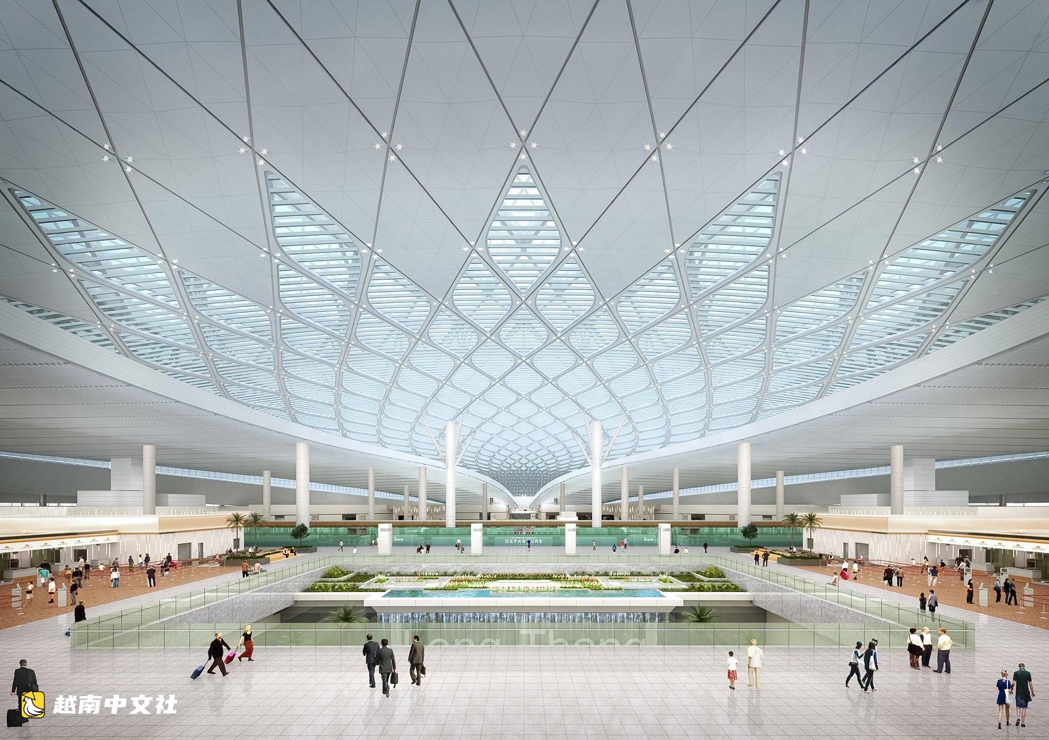 越南隆城機場航站樓內部施工全景：衝刺階段，準備迎接2026年12月1日首個商業航班