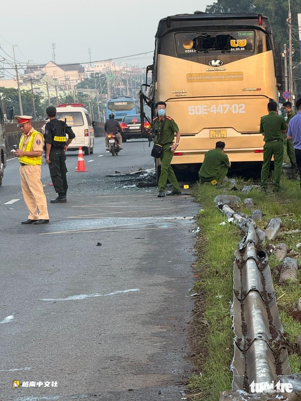 越南同奈省1號國道客車起火致7人死亡含3名兒童