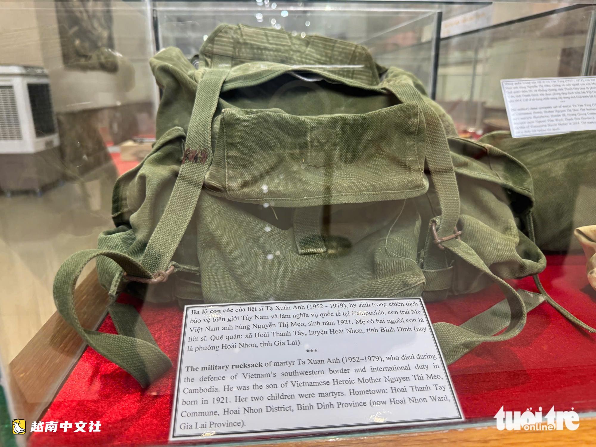 越南峴港展出烈士遺物:背包、手寫信、死亡通知書令人感動與感激