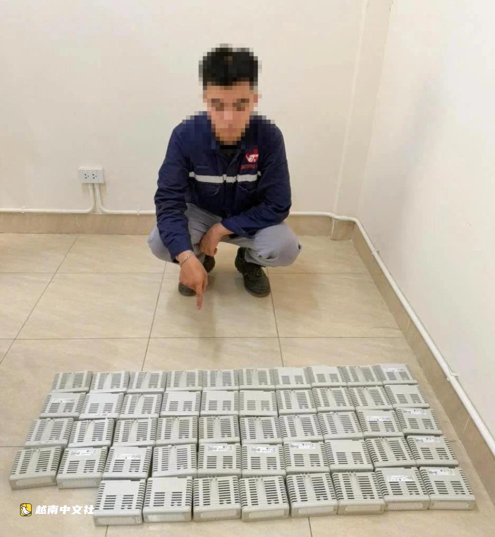 越南工人盜竊價值超過30億越南盾的電力模塊,賣錢用於賭博