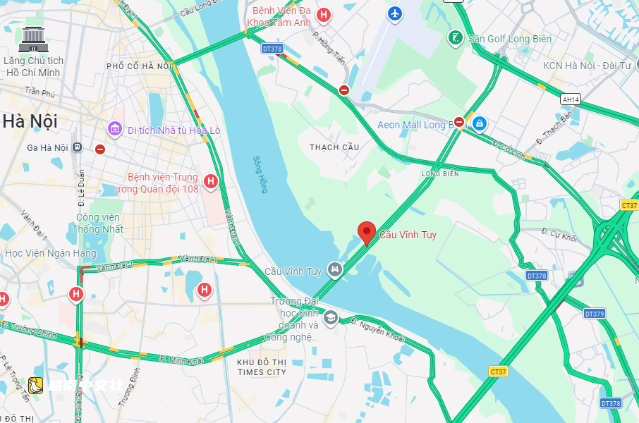 越南河內永綏橋上千輛車擁堵