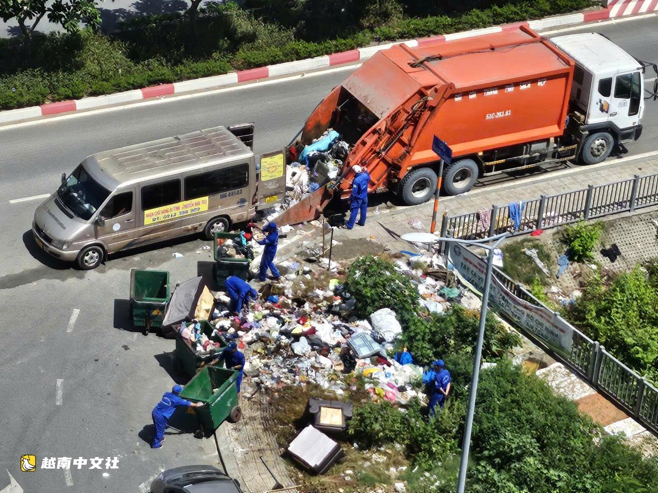越南胡志明市平盛坊潘周楨街1050號公寓垃圾再現,當地擬安裝攝像頭