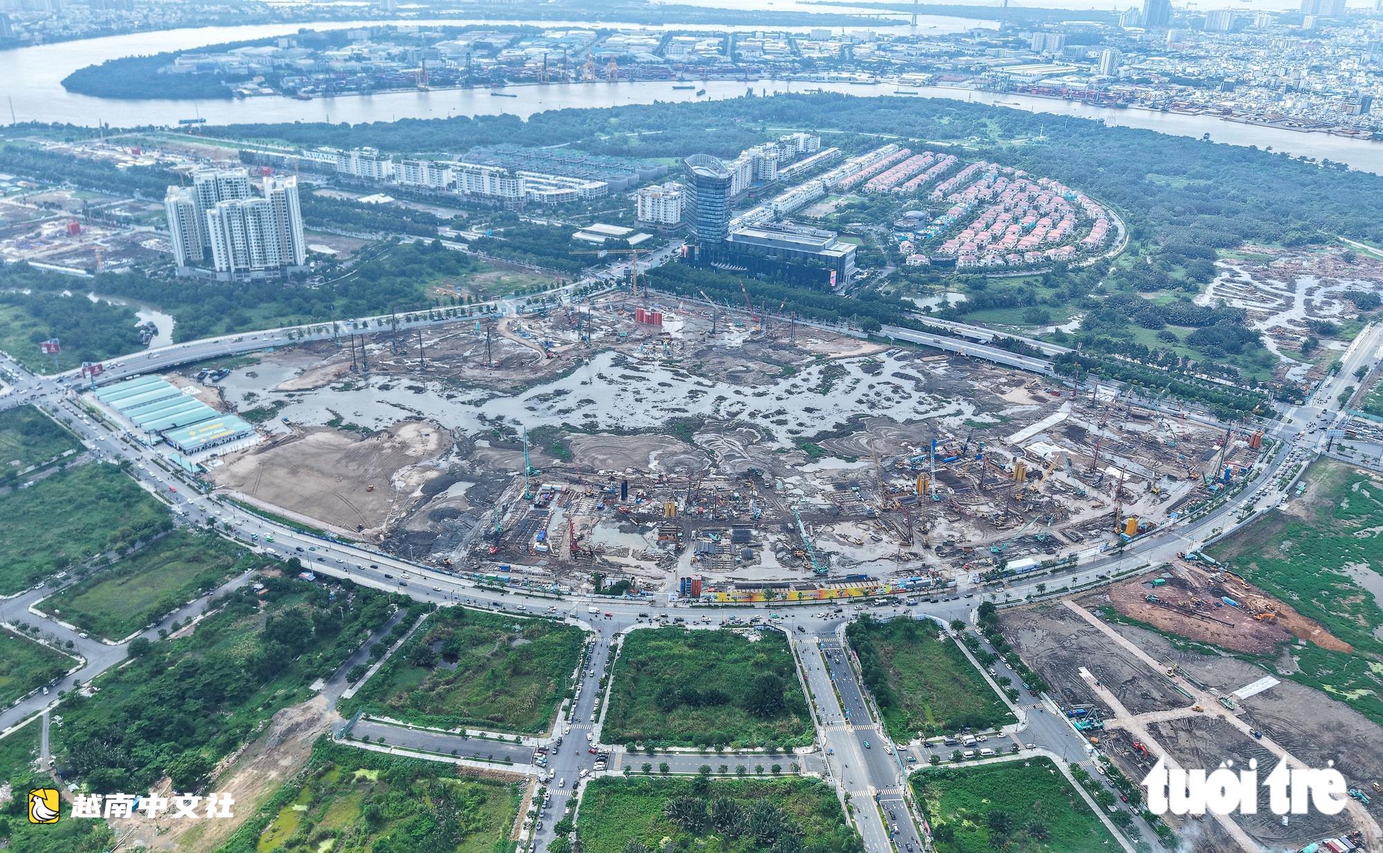 胡志明市行政中心工地開工3個月後