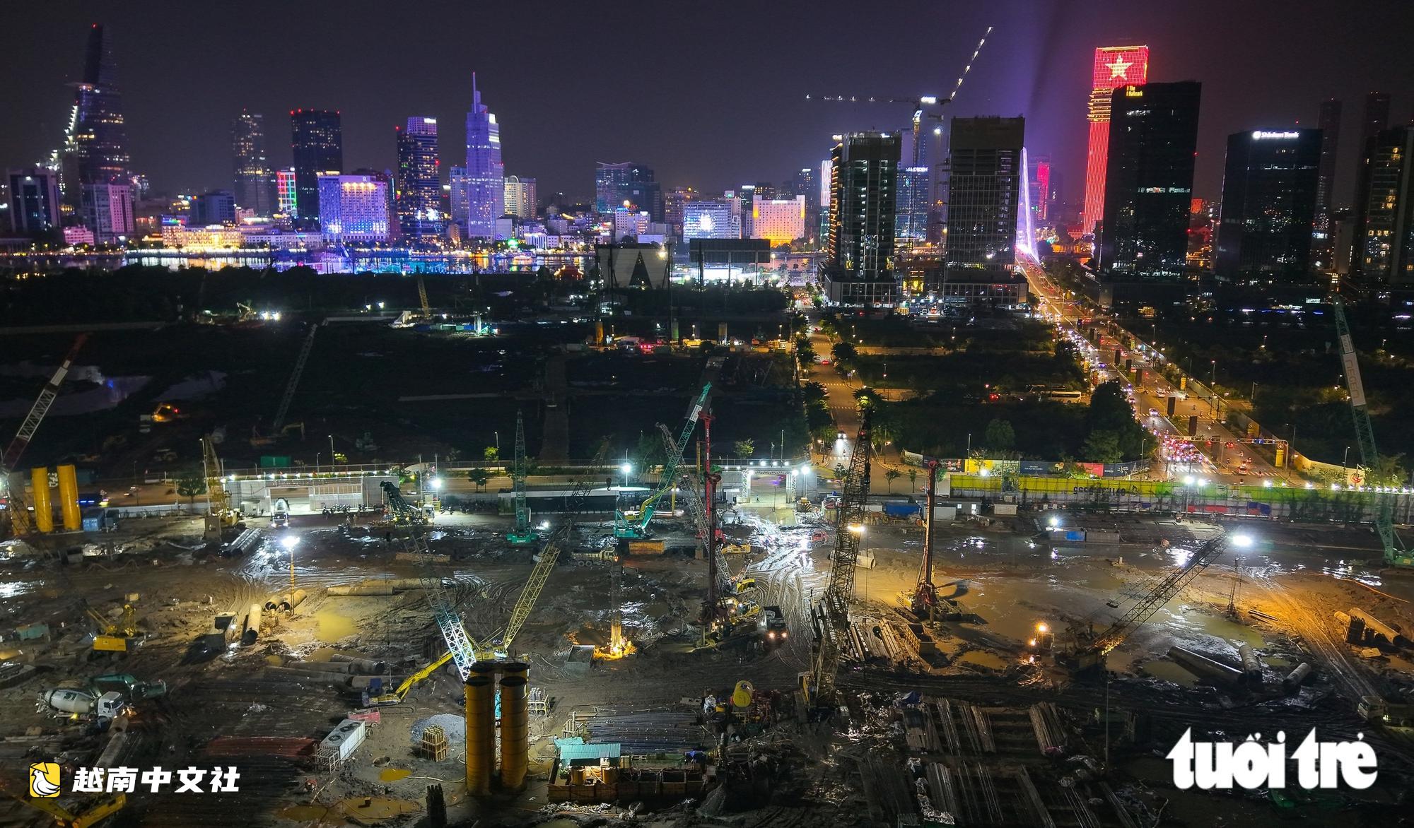 胡志明市行政中心工地開工3個月後