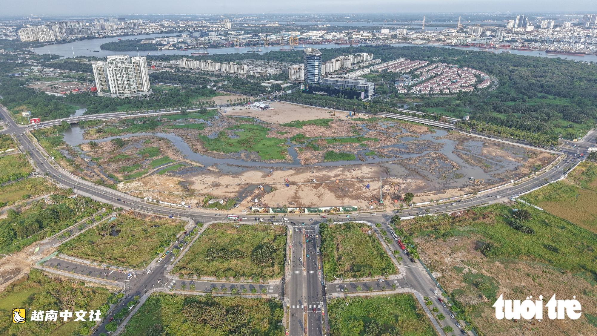 胡志明市行政中心工地開工3個月後