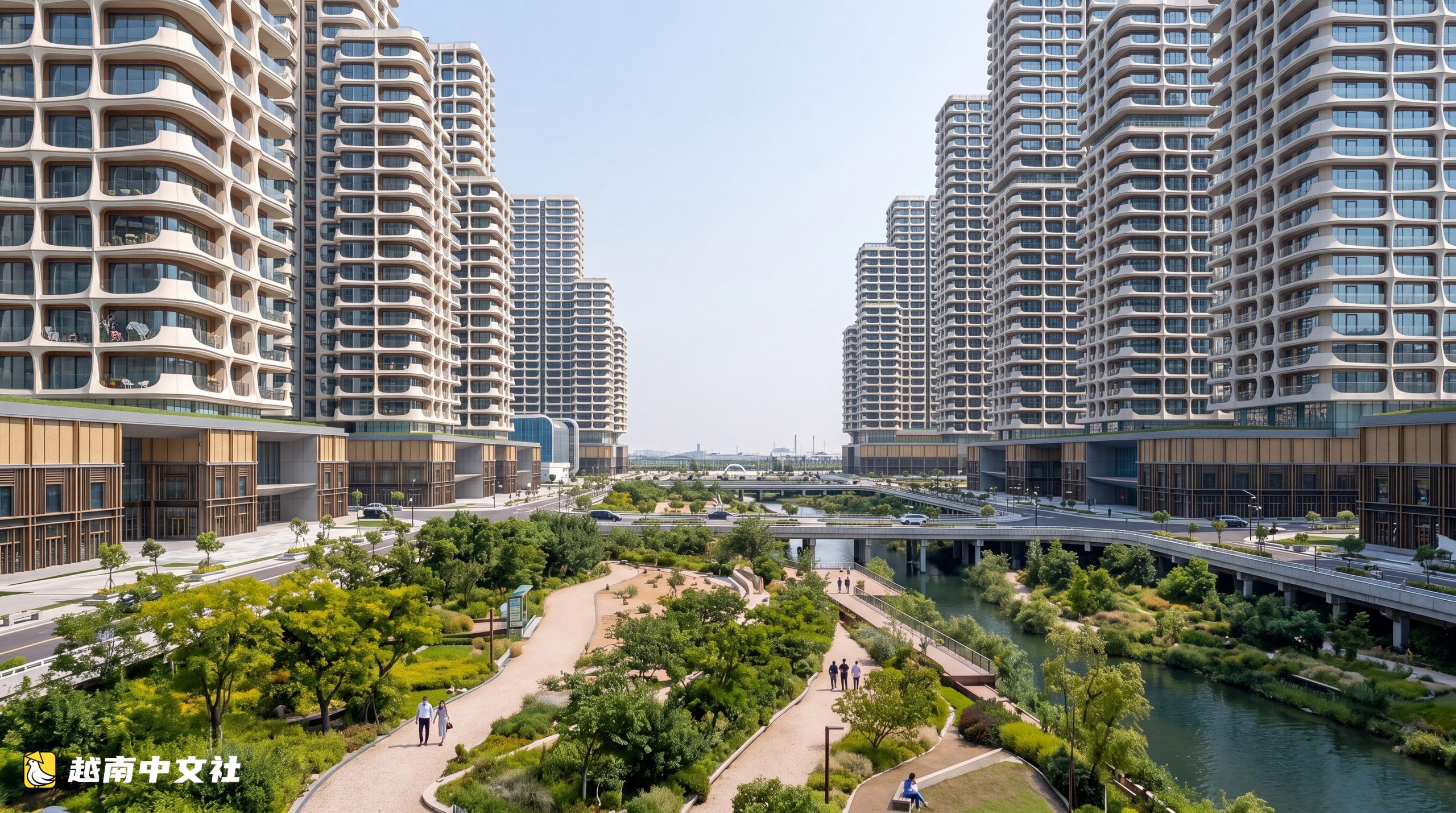 越南紅河沿岸首個多功能都市區開工,設計適應防洪