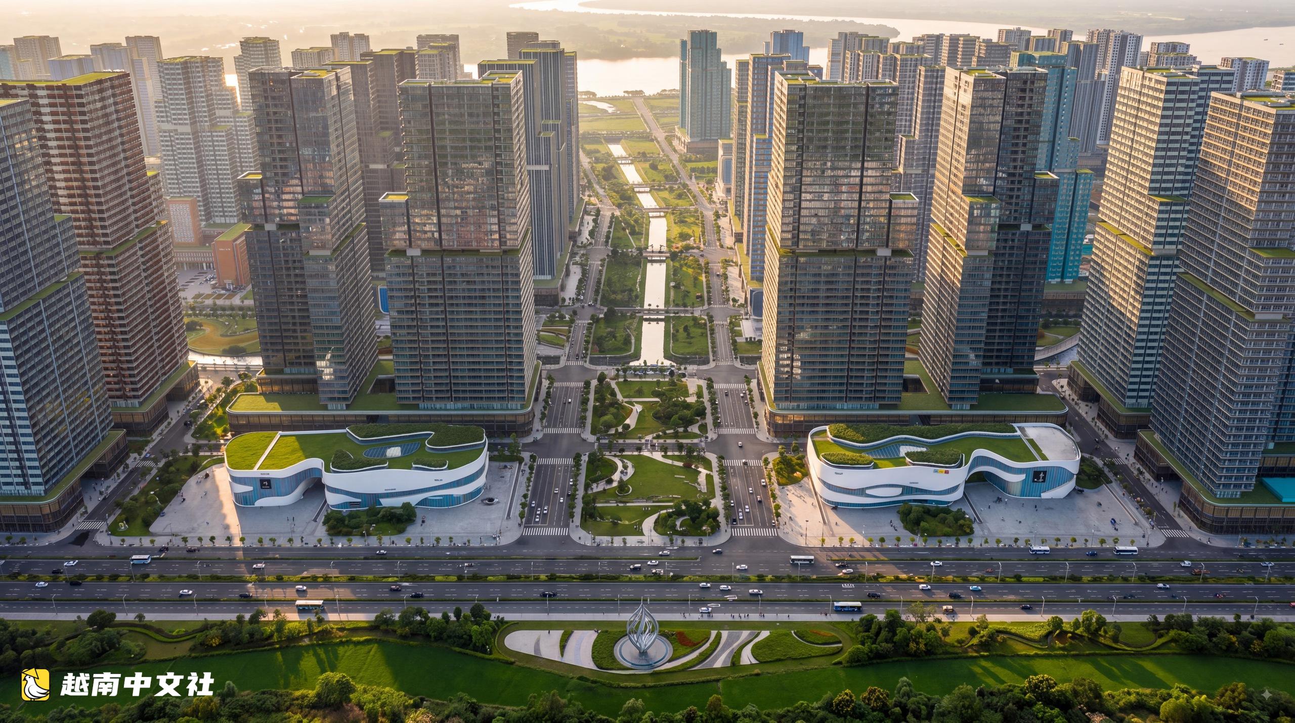 越南紅河沿岸首個多功能都市區開工,設計適應防洪