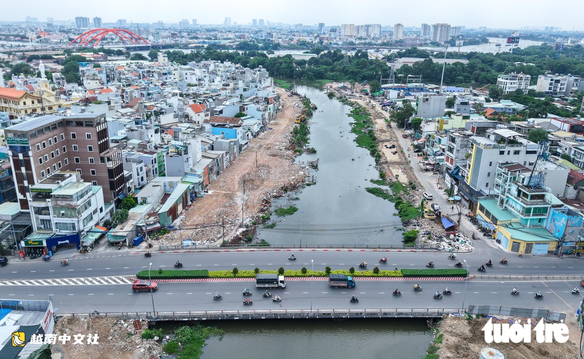 越南胡志明市川心運河:場地清空,各標段加速施工