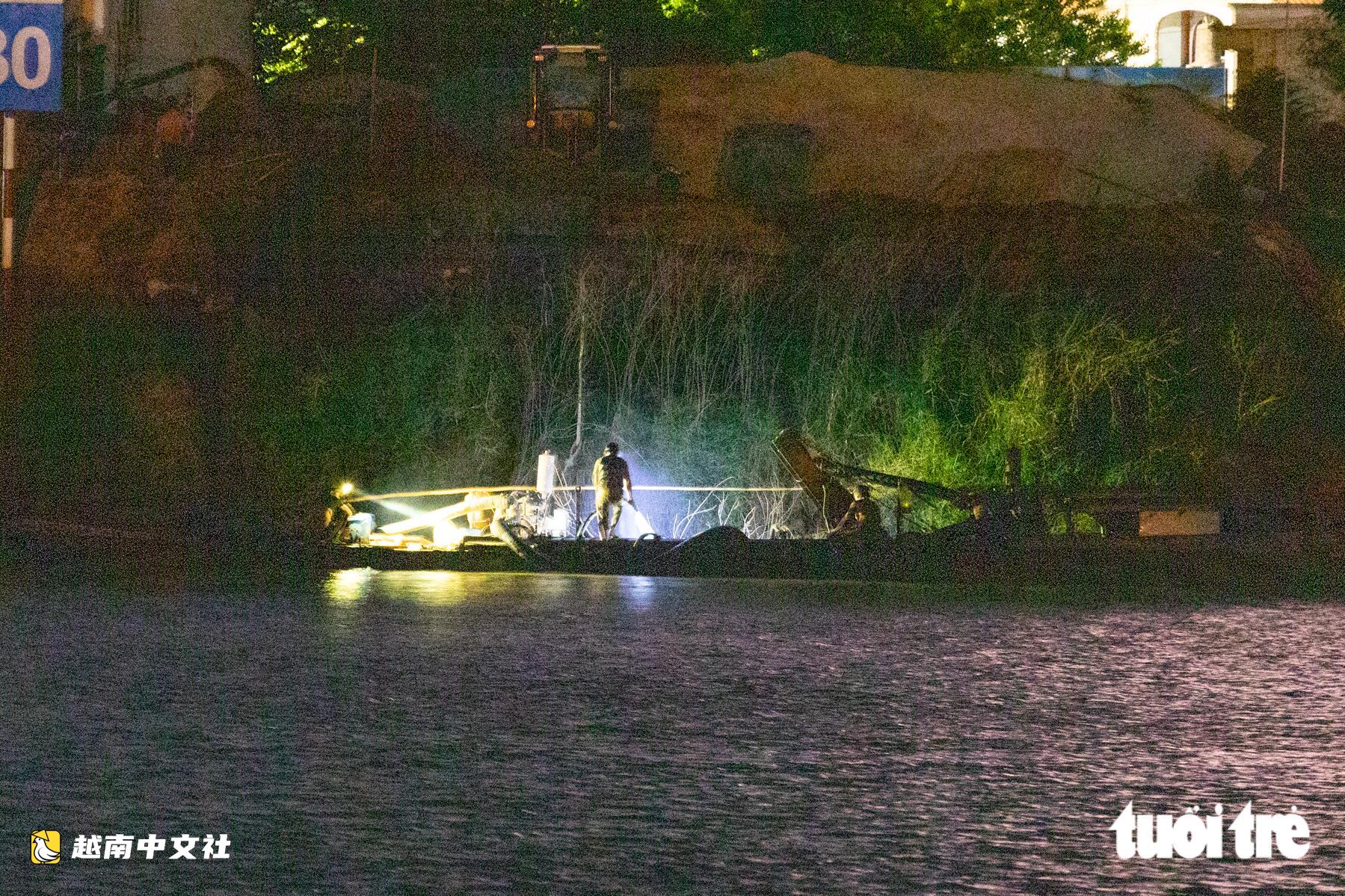 越南廣治省石漢河非法採砂猖獗,如同“大工地”