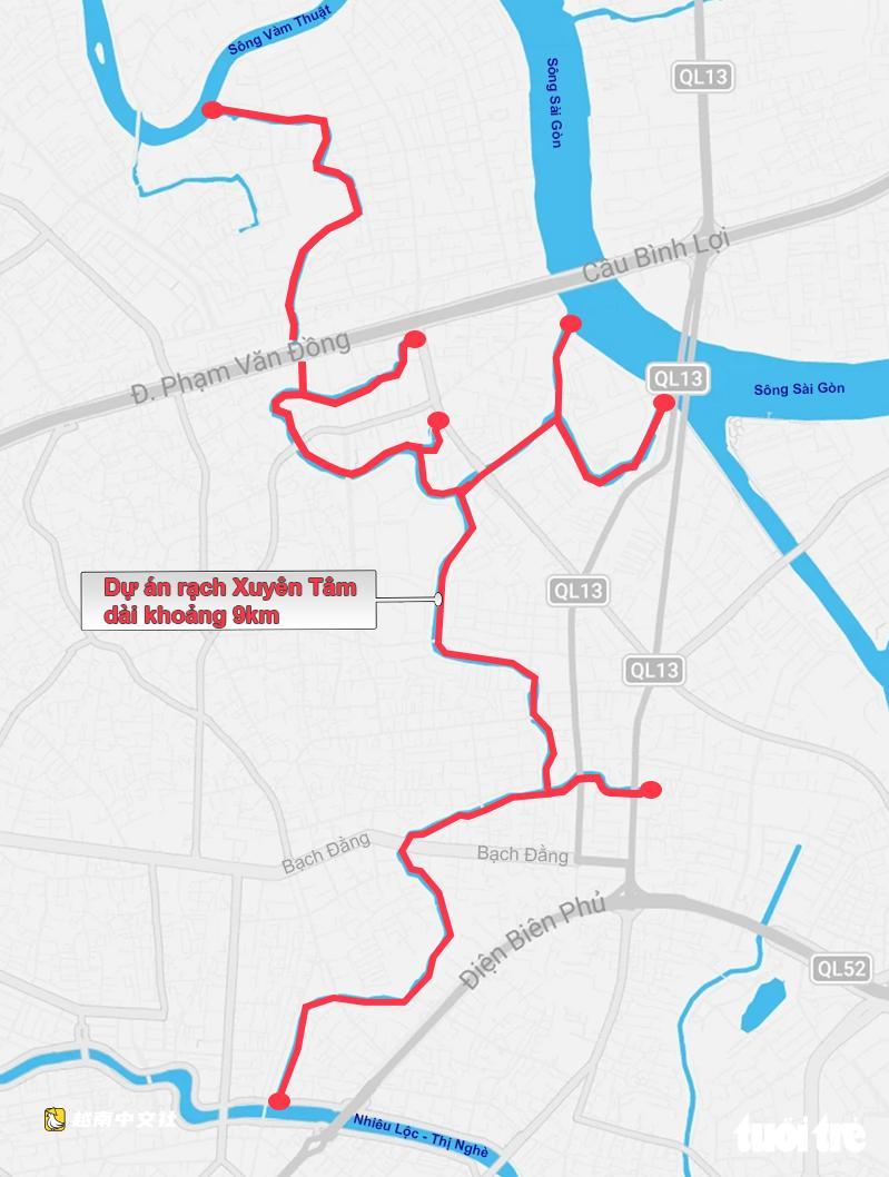 越南胡志明市川心運河:場地清空,各標段加速施工