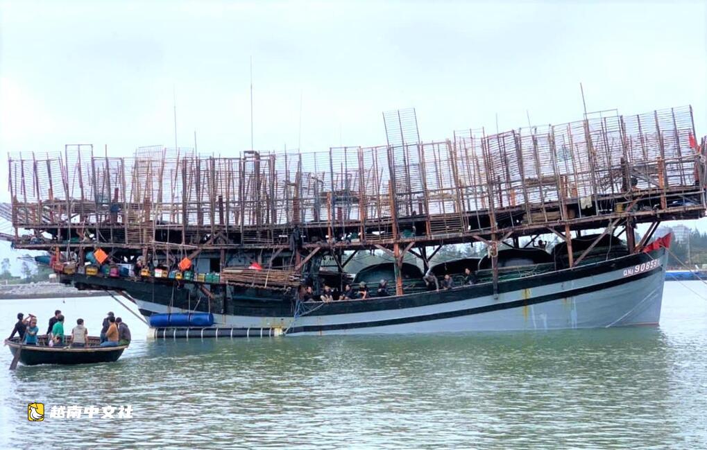 越南一艘載50人漁船在海上失聯