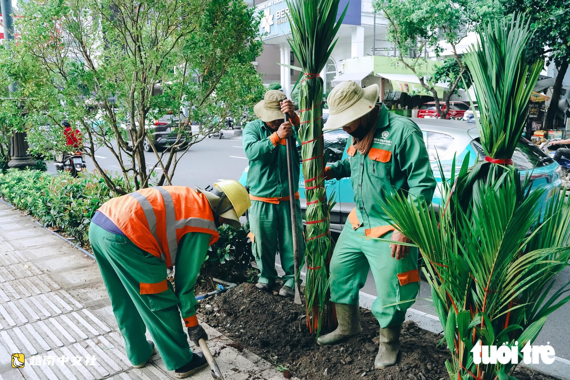 胡志明市將街道和公交候車亭變成‘小花園’