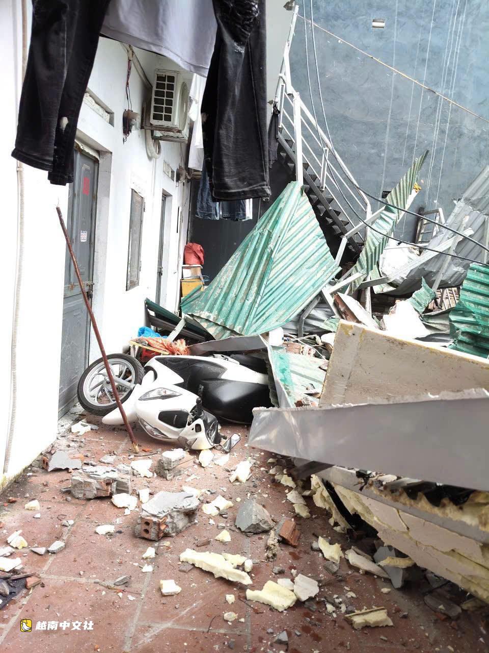 越南富壽省平川鄉出租房爆炸僅剩框架 巨響震動村莊
