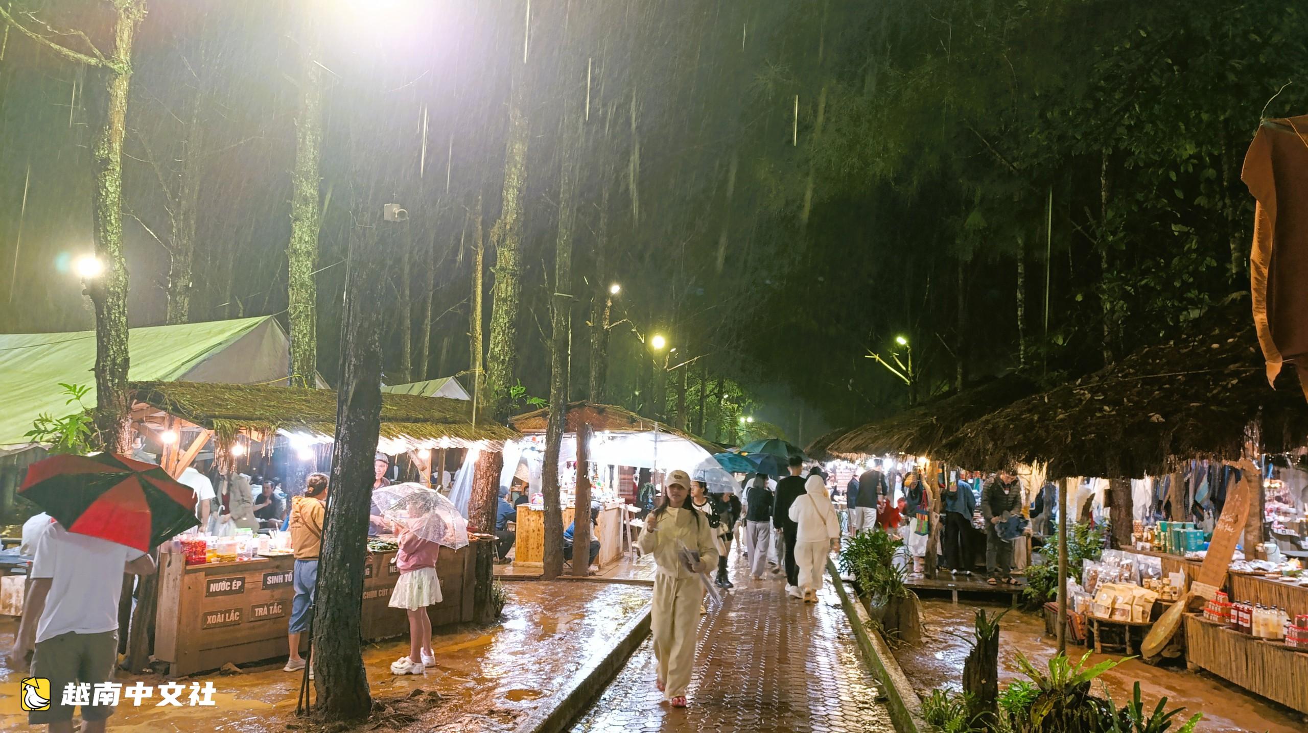 不顧寒冷下雨,遊客仍蜂擁前往越南芒登