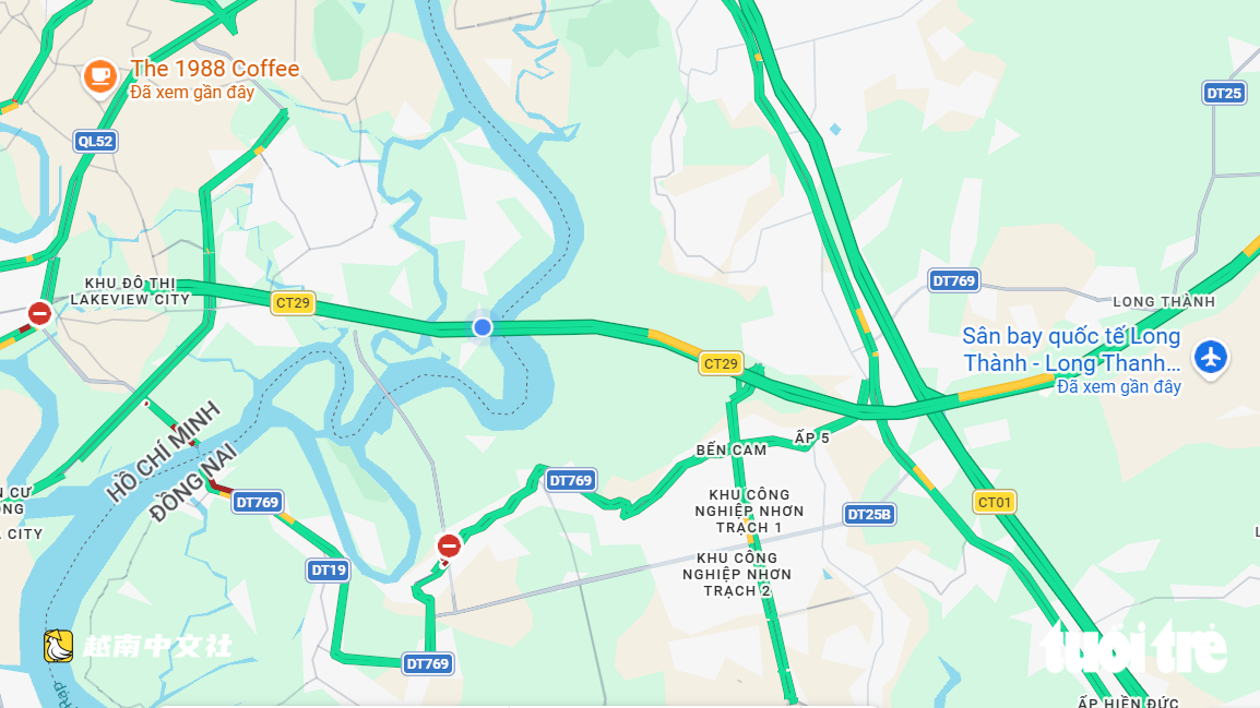 9月2日17時,越南隆城-油之高速公路暢通,尚未啟用對向借道通行