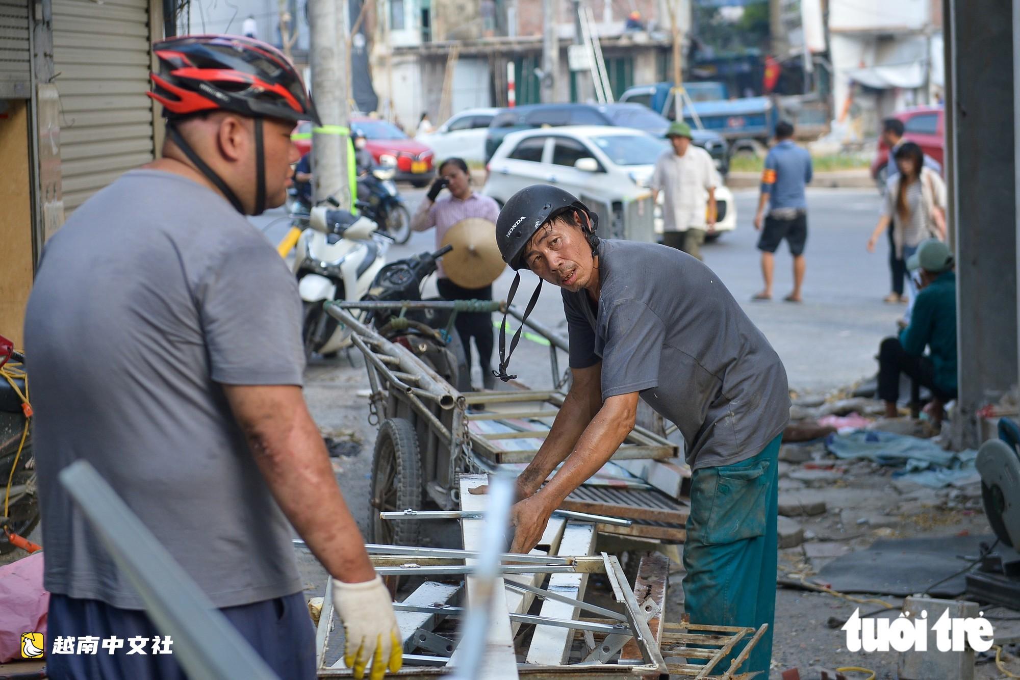 河內羅城街居民加緊騰房，移交土地用於停車場項目
