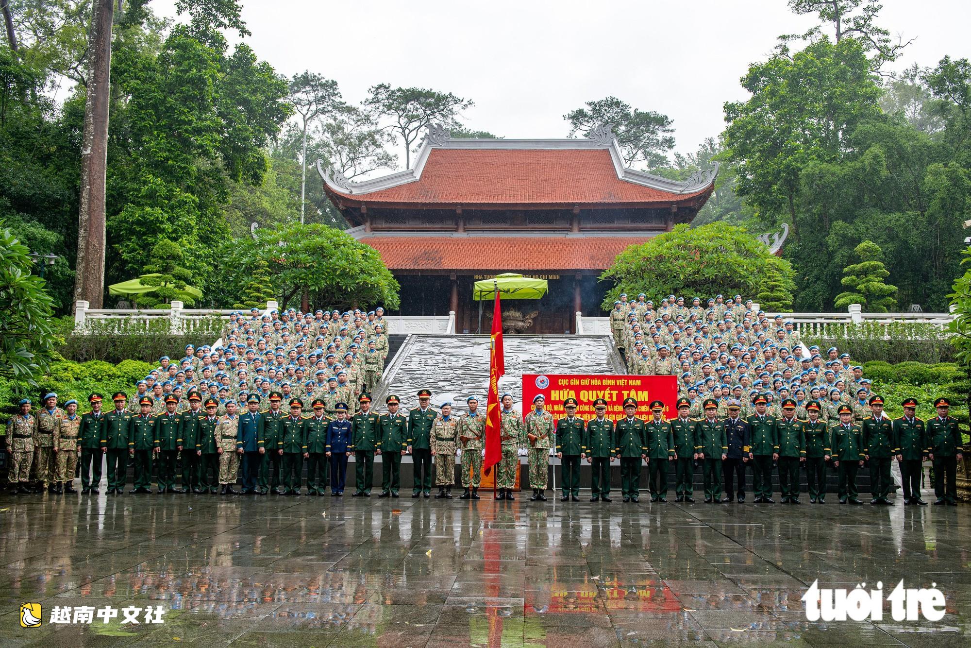 越南第5工兵隊和第8號二級野戰醫院準備啟程執行國際維和任務
