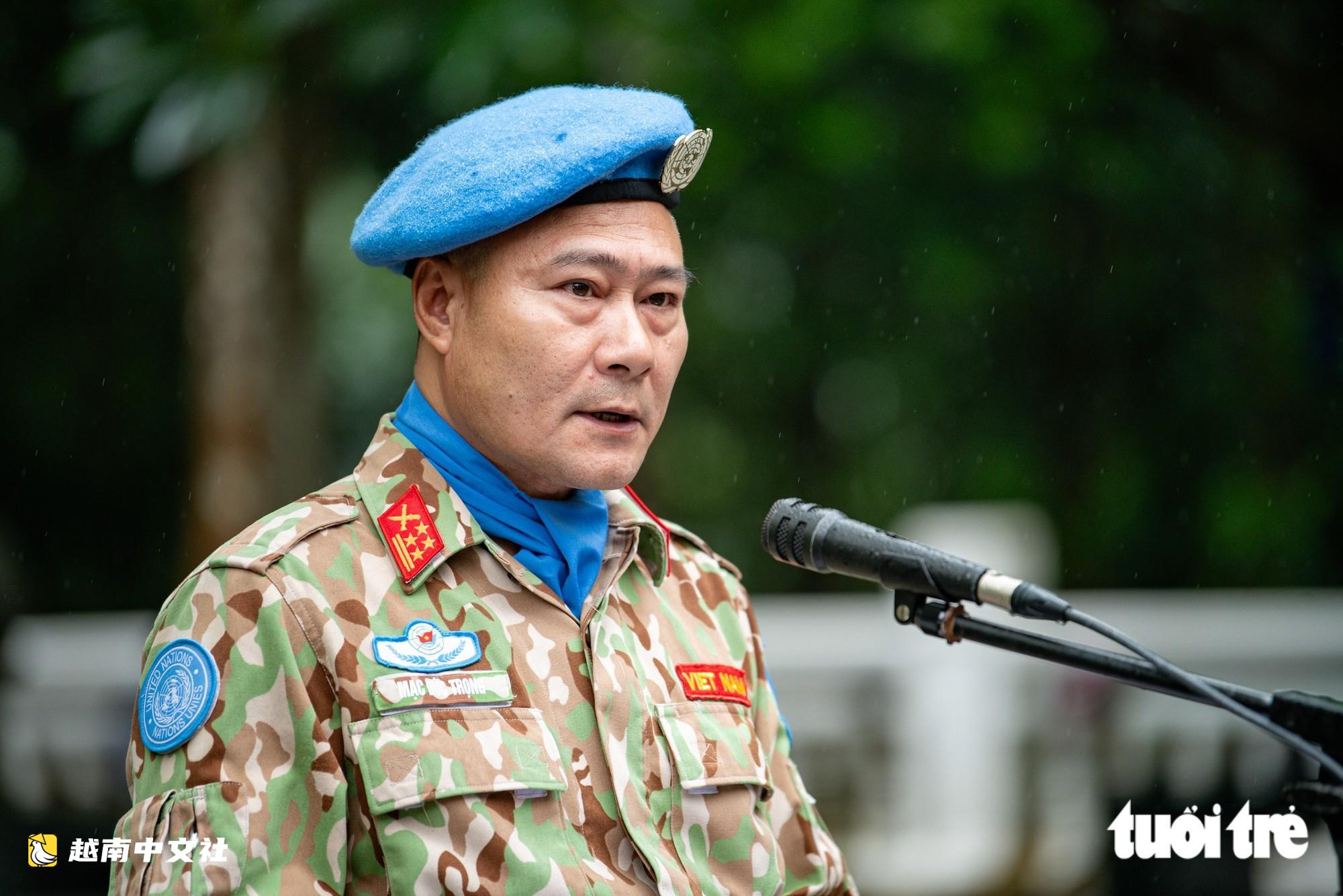 越南第5工兵隊和第8號二級野戰醫院準備啟程執行國際維和任務