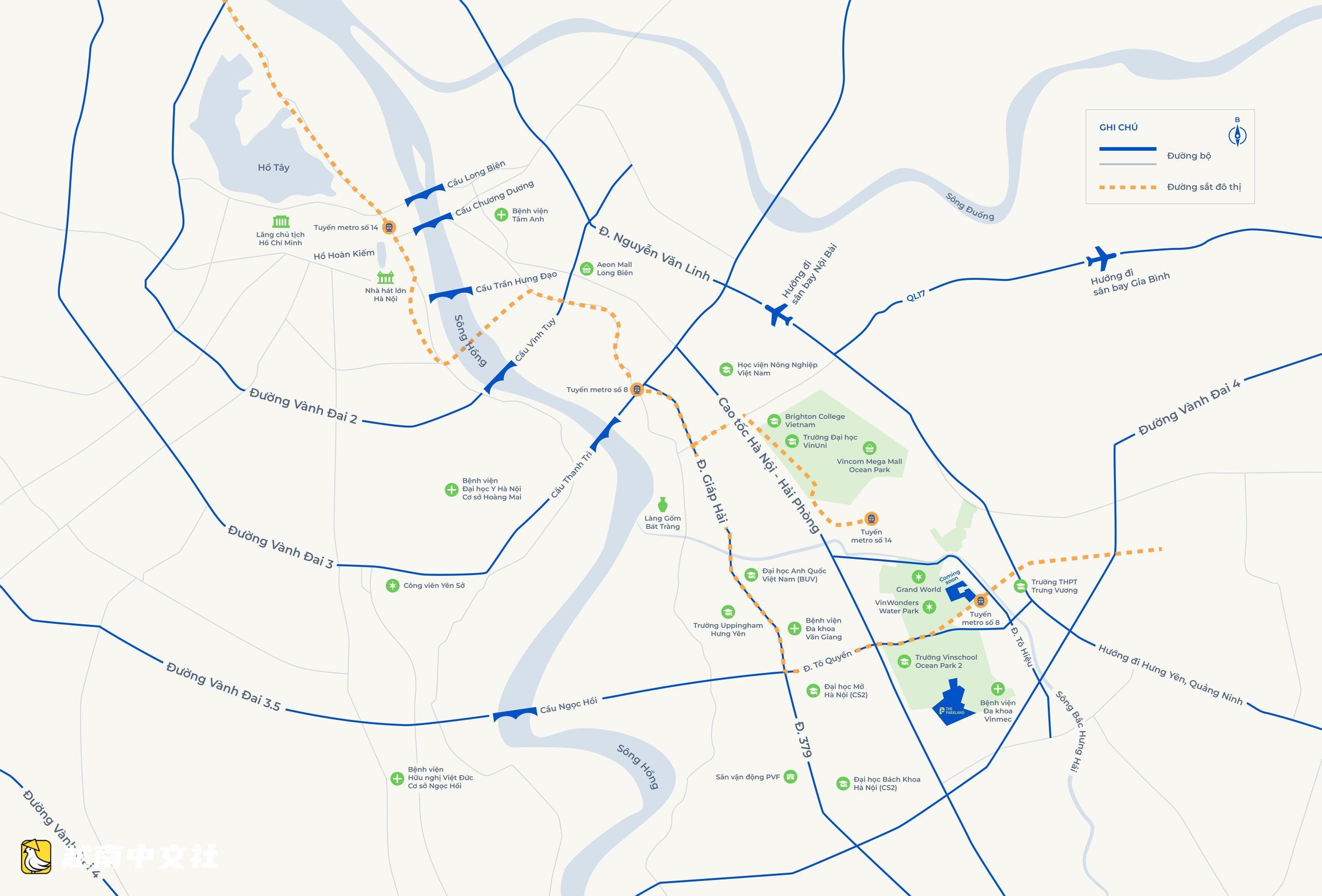 越南河內：百年願景下城市結構中的東部區域面貌