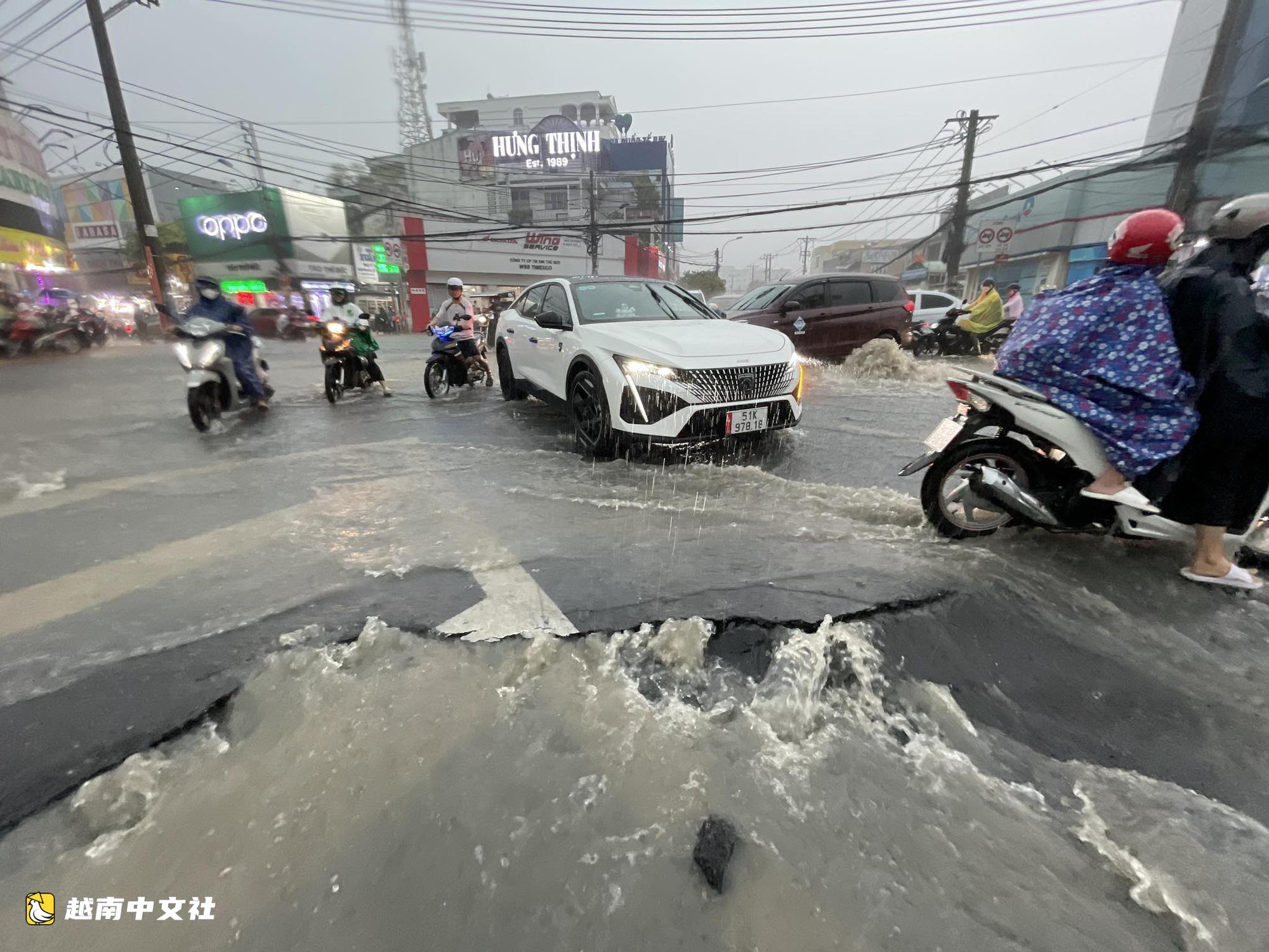 如果胡志明市遭遇30分鐘強降雨,民眾需注意哪些易積水路段?