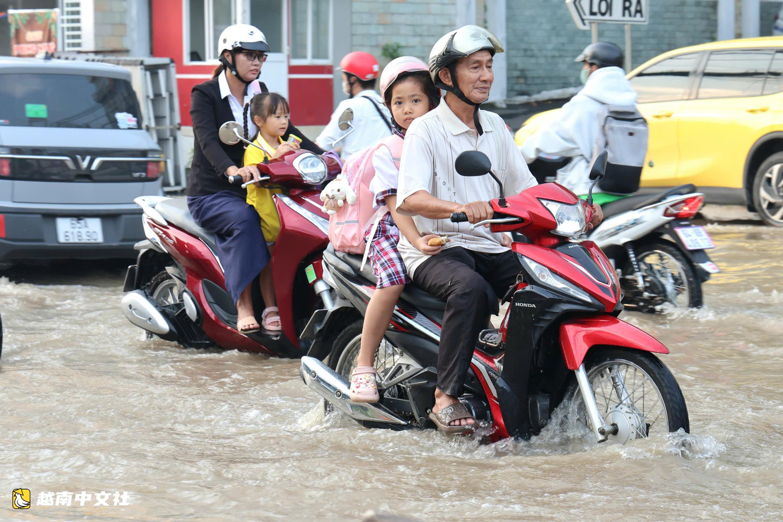 芹苴警告天文大潮上漲,深水淹沒地區學生可能停課